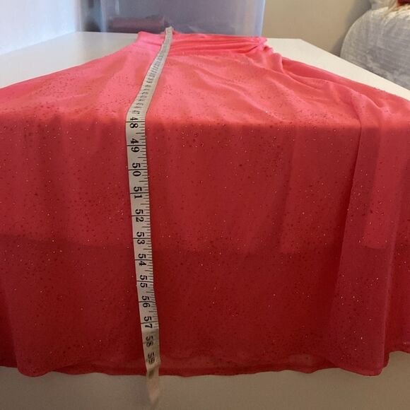 Vintage Late 90's City Triangles Pink One Shoulder Sparkle Maxi Gown Size XS - Picture 12 of 12